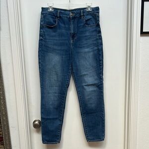 American Eagle Outfitters High Rise Blue Jeans Modern Fit Jegging Sz 12